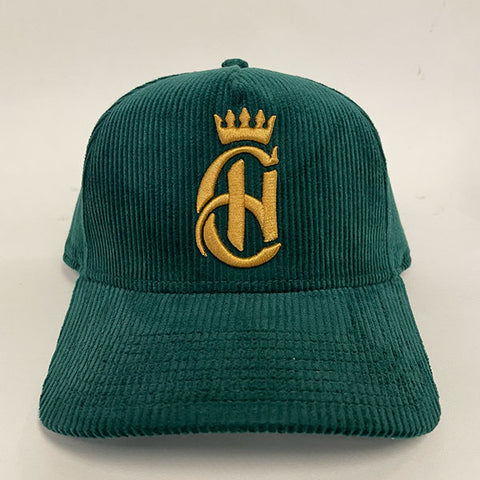 Crowned Heads Cord Snapback (Drk Green)