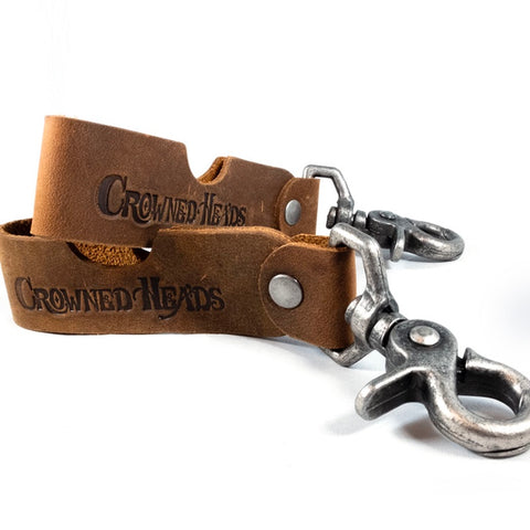 Crowned Heads Leather Keychain-Cigar Stand